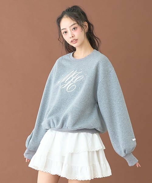 Mi-je / ミジェ スウェット | ニュアンスロゴトレーナー【韓国ファッション】 | 詳細1