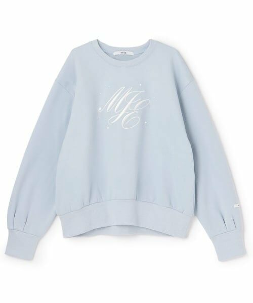 Mi-je / ミジェ スウェット | ニュアンスロゴトレーナー【韓国ファッション】（ライト ブルー）