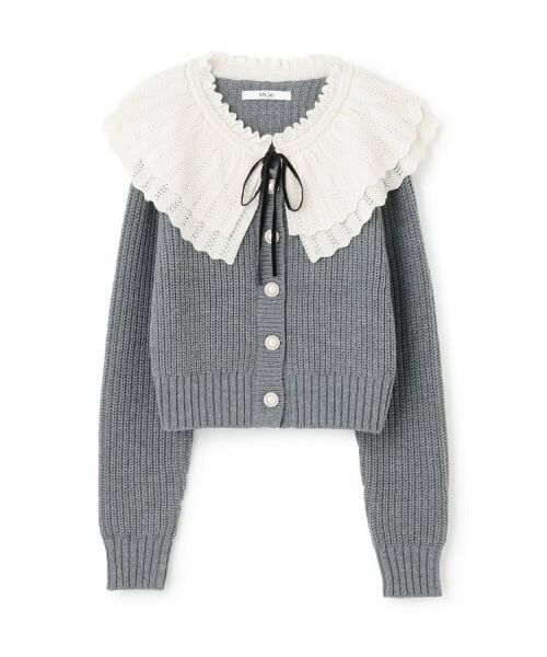 Mi-je / ミジェ カーディガン・ボレロ | フリルカラーパールボタンカーディガン【韓国ファッション】 | 詳細5
