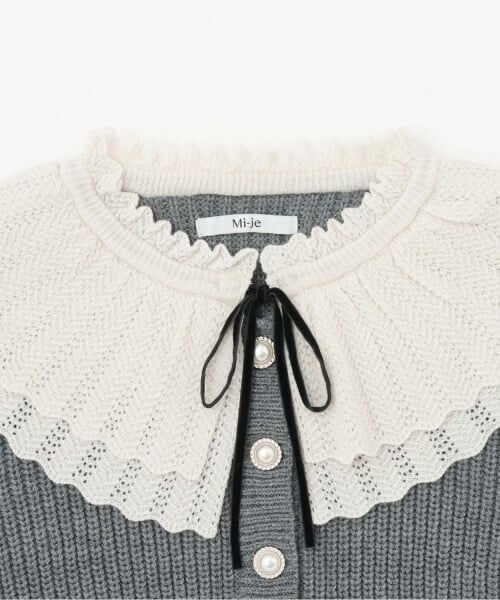 Mi-je / ミジェ カーディガン・ボレロ | フリルカラーパールボタンカーディガン【韓国ファッション】 | 詳細7