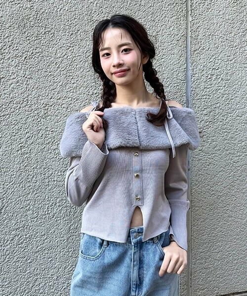 Mi-je / ミジェ ニット・セーター | 2WAYオフショルニットプルオーバー【韓国ファッション】 | 詳細15