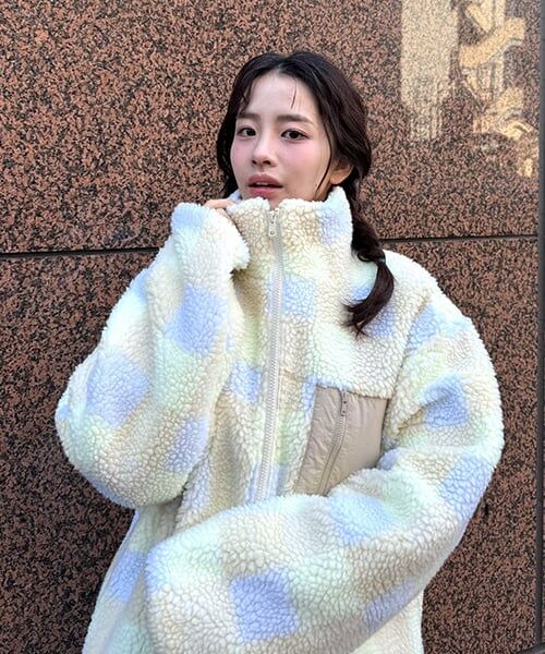Mi-je / ミジェ ブルゾン | 柄ボアブルゾン【韓国ファッション】 | 詳細13
