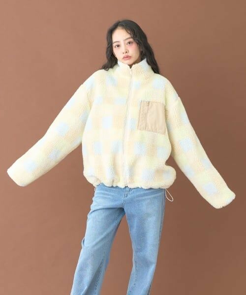 Mi-je / ミジェ ブルゾン | 柄ボアブルゾン【韓国ファッション】 | 詳細2