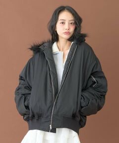 Mi-je / ミジェ ブルゾン | フードファーブルゾン【韓国ファッション】
