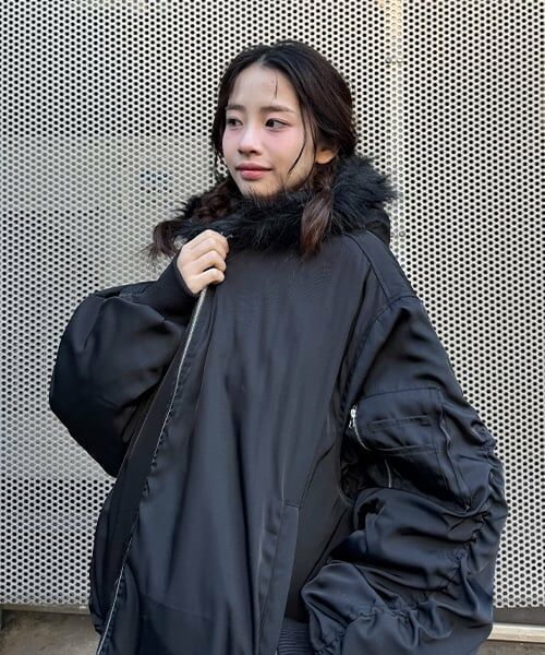 Mi-je / ミジェ ブルゾン | フードファーブルゾン【韓国ファッション】 | 詳細12