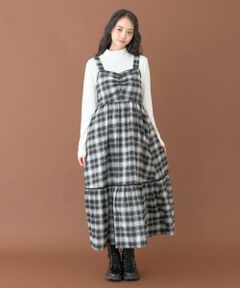 Mi-je / ミジェ ミニ丈・ひざ丈ワンピース | ギャザーチェックワンピース【韓国ファッション】