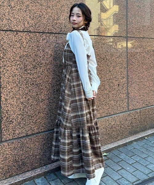 Mi-je / ミジェ ミニ丈・ひざ丈ワンピース | ギャザーチェックワンピース【韓国ファッション】 | 詳細12