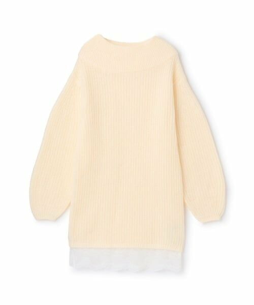 Mi-je / ミジェ ミニ丈・ひざ丈ワンピース | 裾レースニットワンピース【韓国ファッション】 | 詳細3