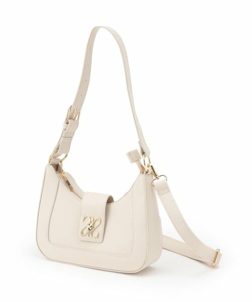 Mi-je / ミジェ ショルダーバッグ | ロゴモチーフショルダー【韓国ファッション】（アイボリー）