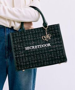 Mi-je / ミジェ トートバッグ | チャームつきツイードトートBAG【韓国ファッション】