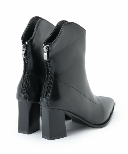 Mi-je / ミジェ ブーツ（ショート丈） | プレートポインテッドブーツ【韓国ファッション】 | 詳細1