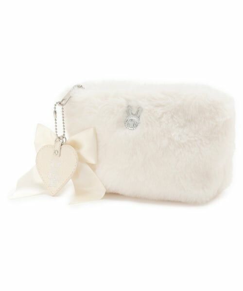 Mi-je / ミジェ ハンドバッグ | 【ベリエちゃん】ふわふわチャームポーチ（アイボリー）