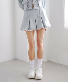 Mi-je / ミジェ ミニ・ひざ丈スカート | レイヤードカットプリーツミニスカート