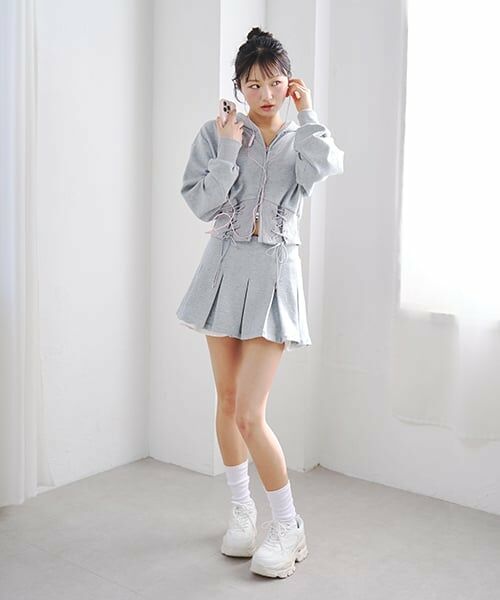 Mi-je / ミジェ ミニ・ひざ丈スカート | レイヤードカットプリーツミニスカート | 詳細3