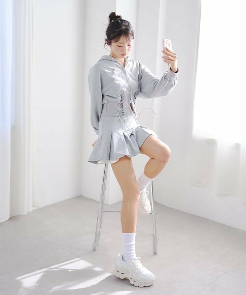 Mi-je / ミジェ ミニ・ひざ丈スカート | レイヤードカットプリーツミニスカート | 詳細4