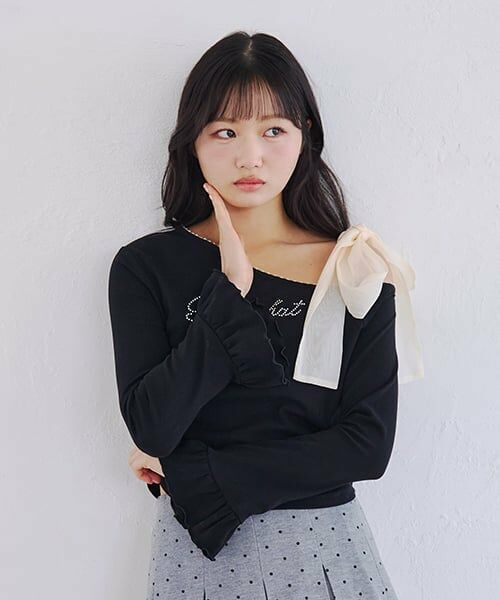 Mi-je / ミジェ Tシャツ | ワンショルカットプルオーバー | 詳細1