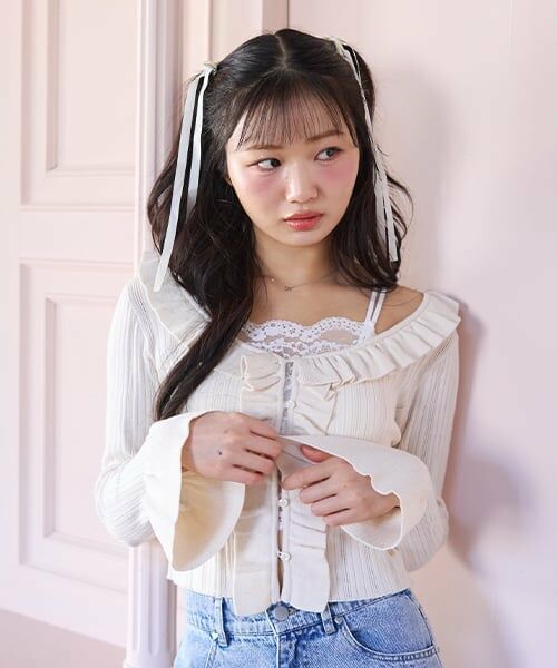 Mi-je / ミジェ ニット・セーター | メニーフリルスカシカーディガン | 詳細1