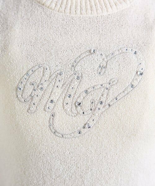 Mi-je / ミジェ ニット・セーター | ビジューロゴ半袖ニット | 詳細6