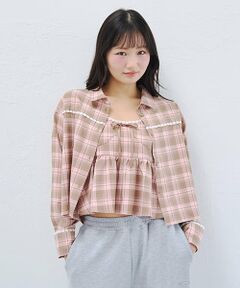 Mi-je / ミジェ シャツ・ブラウス | チェックシャツ＆ビスチェセット