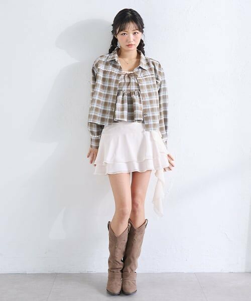 Mi-je / ミジェ シャツ・ブラウス | チェックシャツ＆ビスチェセット | 詳細4
