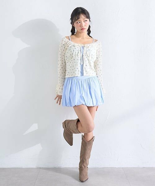 Mi-je / ミジェ ミニ丈・ひざ丈ワンピース | バルーンミニキャミワンピース | 詳細3