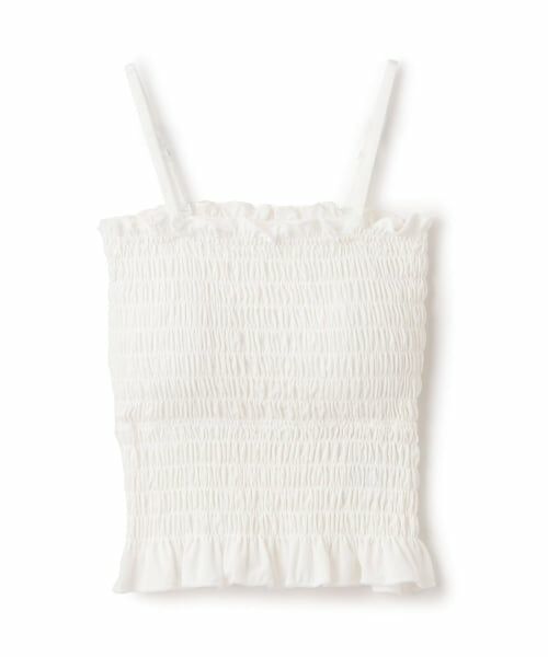 Mi-je / ミジェ Tシャツ | シャーリングキャミソール（オフ ホワイト）