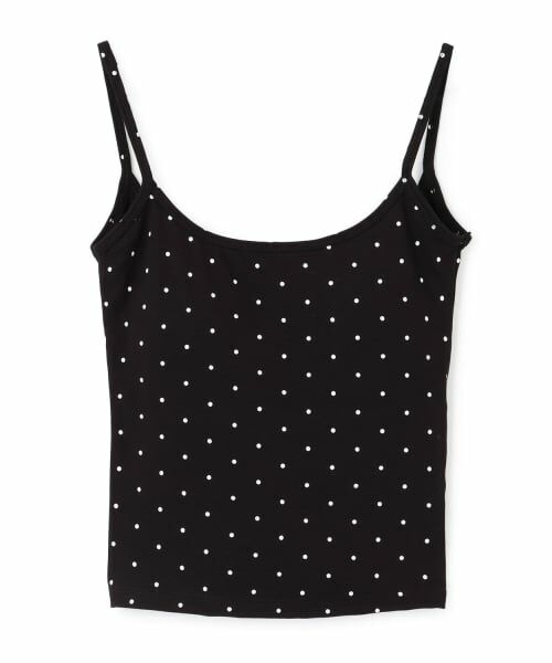 Mi-je / ミジェ Tシャツ | ドットキャミソール（黒）