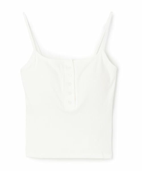 Mi-je / ミジェ Tシャツ | ボタンリブキャミソール（オフ ホワイト）