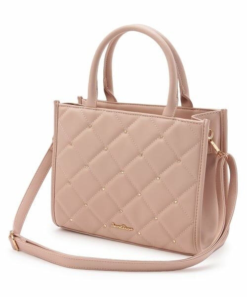 Mi-je / ミジェ トートバッグ | キルトハート2wayトートバッグ（ピンク）