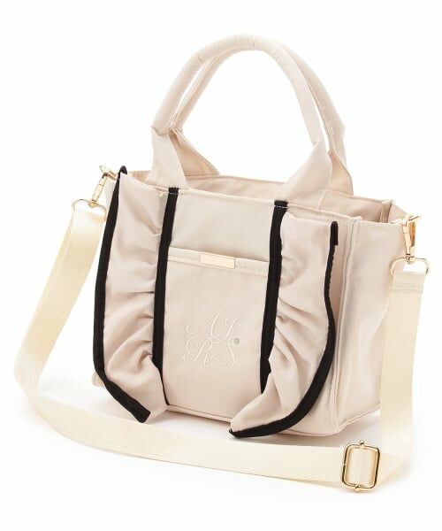 Mi-je / ミジェ トートバッグ | カラースキームフリル2wayトート（アイボリー）