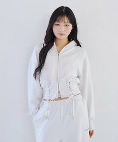 Mi-je / ミジェ スウェット | レースアップスウェットパーカー