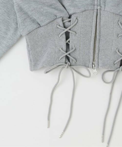 Mi-je / ミジェ スウェット | レースアップスウェットパーカー | 詳細15