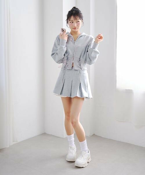 Mi-je / ミジェ スウェット | レースアップスウェットパーカー | 詳細6