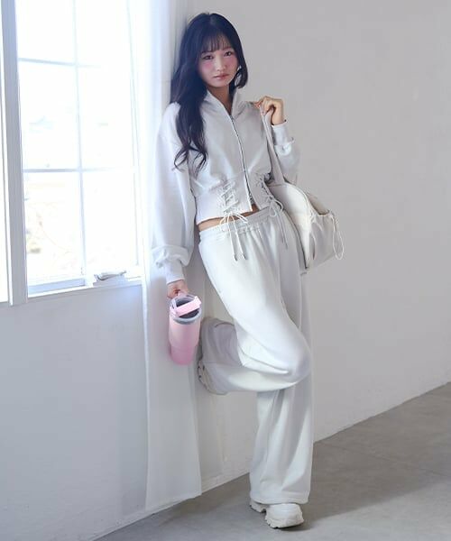 Mi-je / ミジェ スウェット | レースアップスウェットパーカー | 詳細8