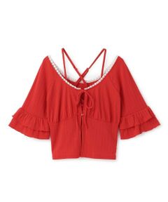 Mi-je / ミジェ Tシャツ | フリルスリーブカットカーデセット