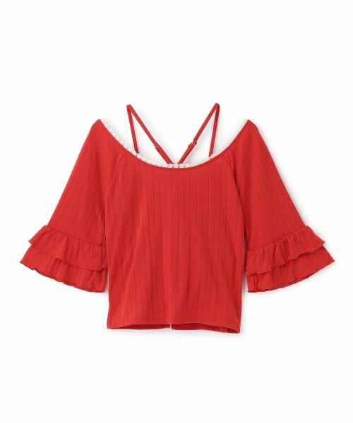 Mi-je / ミジェ Tシャツ | フリルスリーブカットカーデセット | 詳細1