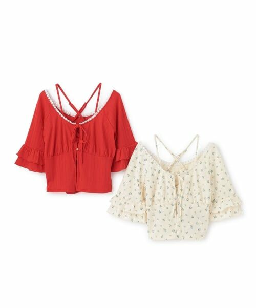 Mi-je / ミジェ Tシャツ | フリルスリーブカットカーデセット | 詳細10