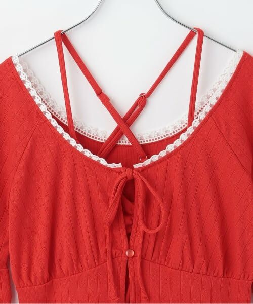 Mi-je / ミジェ Tシャツ | フリルスリーブカットカーデセット | 詳細3