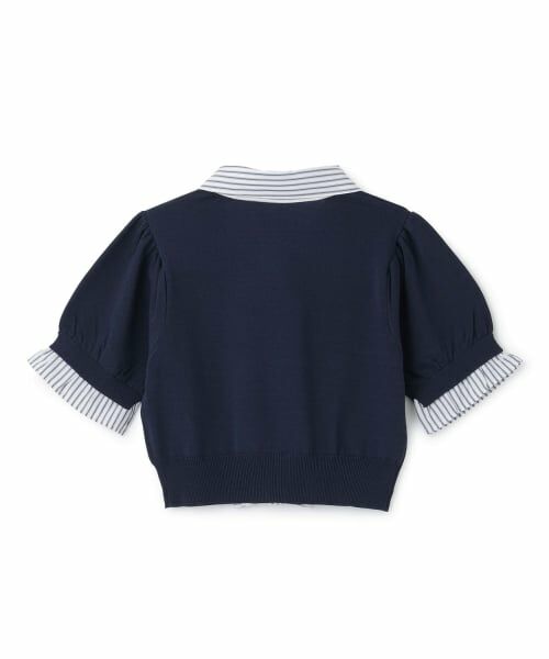 Mi-je / ミジェ ニット・セーター | フリルレイヤード半袖ニットプルオーバー | 詳細1