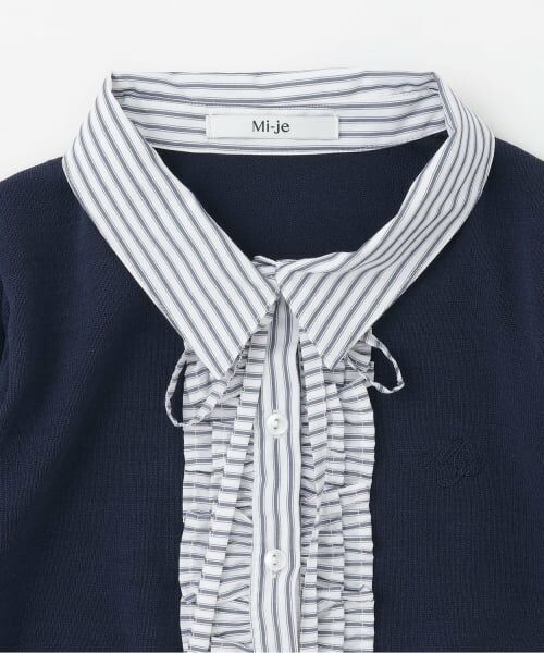 Mi-je / ミジェ ニット・セーター | フリルレイヤード半袖ニットプルオーバー | 詳細2