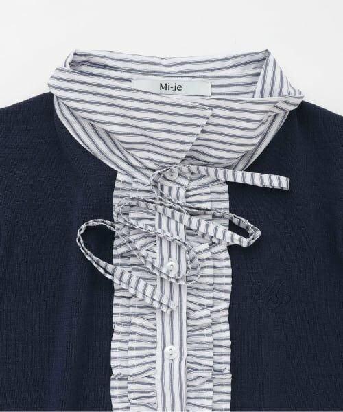 Mi-je / ミジェ ニット・セーター | フリルレイヤード半袖ニットプルオーバー | 詳細3