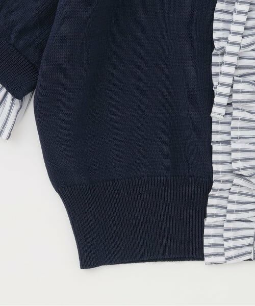 Mi-je / ミジェ ニット・セーター | フリルレイヤード半袖ニットプルオーバー | 詳細5