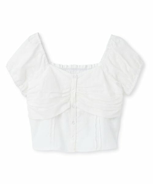 Mi-je / ミジェ シャツ・ブラウス | ギャザーレースブラウス（オフ ホワイト）