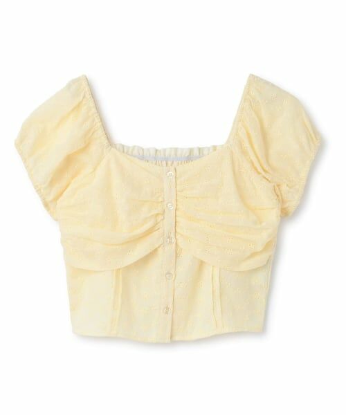 Mi-je / ミジェ シャツ・ブラウス | ギャザーレースブラウス（レモン イエロー）