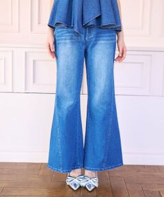 Mi-je / ミジェ その他パンツ | モチーフロゴフレアデニムパンツ