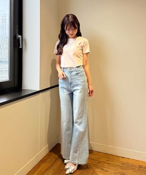 Mi-je / ミジェ その他パンツ | モチーフロゴフレアデニムパンツ | 詳細14