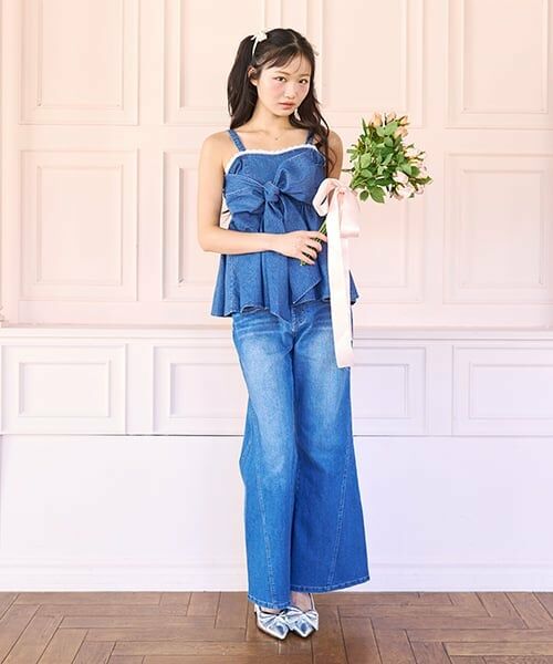 Mi-je / ミジェ その他パンツ | モチーフロゴフレアデニムパンツ | 詳細3
