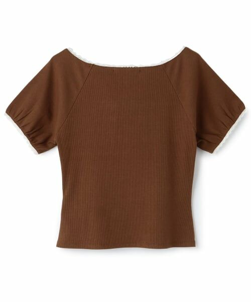 Mi-je / ミジェ Tシャツ | レースアップテレコ半袖Tシャツ | 詳細1
