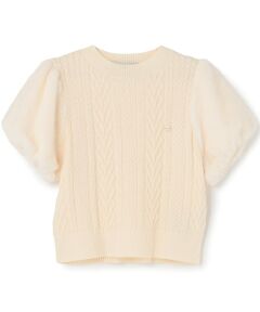 Mi-je / ミジェ Tシャツ | ファースリーブハートケーブルニット