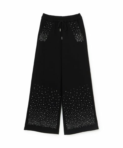 Mi-je / ミジェ その他パンツ | ラインストーンスウェットパンツ（黒）